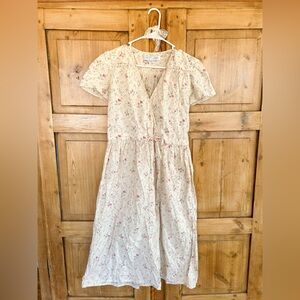 Christy Dawn Original Dawn Dress in Cream Cotton Floral 🌷 ✨rare✨